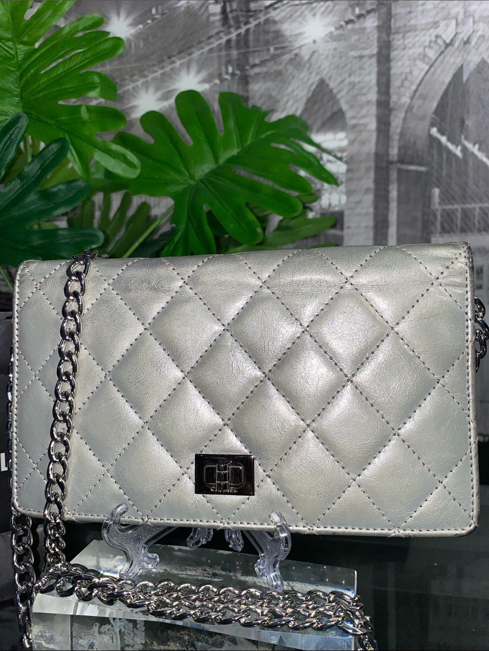 Authentic CHANEL 2.55 Quilted Matelasse Logo Lambskin Long Bifold Flap Wallet - Picture 6 of 17